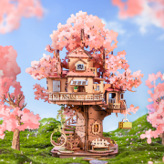 Kit Maquette 3D Puzzle Maison dans Cerisier Sakura 30x24x31 cm TGS04 Création Sakura Tree House Rolife