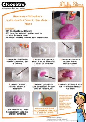 Recette pour fabriquer son Slime Fluffy