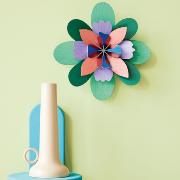 Fleur murale Pistache Sorbet 25 cm 35 pièces Déco carton 3D Studioroof