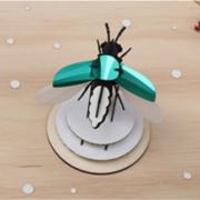 Kit de fabrication 1 Insecte Luciole Turquoise 8 cm Firefly Assembli