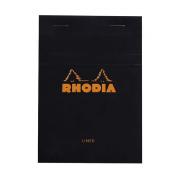 Bloc agrafé Rhodia A6 Black N°13 10,5x14,8cm 80f ligné 80g