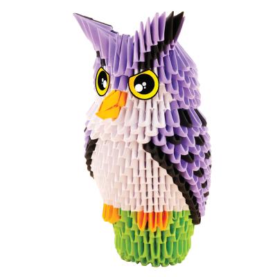 Kit pliage Origami 3D Chouette Hibou 657 pièces Taille L Créagami