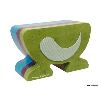 Tabouret en carton Hoscar  - Dcoration papier npalais Turquoise Anis