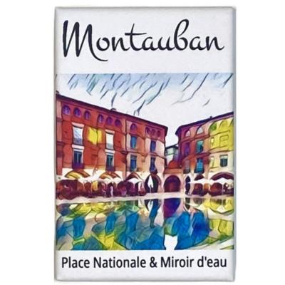 Magnet Montauban Place Nationale Aimant Rectangle 45x68 mm Collection 2 Hélidée