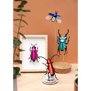 Kit de fabrication 1 Insecte Scarabée Rouge 12 cm Rosalia Beetle Assembli