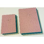Notebook A4 Bleu Vert Papier Ivoire 90g Ligné 154 pages 20x29cm L'Atelier du Papier
