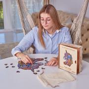 Puzzle en Bois Licorne Féérique 120 pièces 32x25 cm Creatif Wood