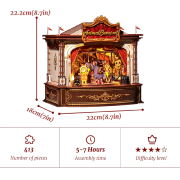 Kit Maquette Théâtre Carnaval des Animaux 22x18x22 cm Boite à Musique TTCB501 Cutebee