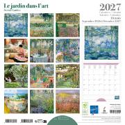 Calendrier mural 2027 Le Jardin dans l'Art 12 illustrations 16 mois 30X30 cm Ed Desastre
