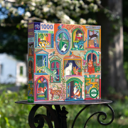 Puzzle 1000 pièces Chats Fenêtres Cats in windows 58.5x58.5cm Eeboo