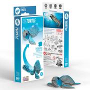 Mini-maquette Eugy Tortue de mer Bleue 8 cm en Carton 3D