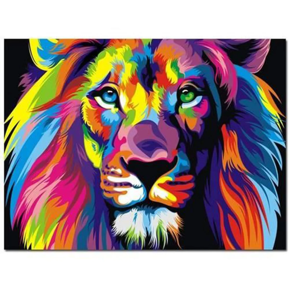 Tableau] Peinture par numéros Lion Pop Art