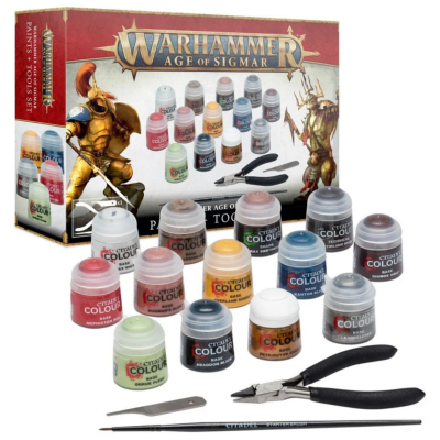 Set Peinture 13 pots 2 Outils et pinceau Warhammer Age Of Sigmar