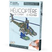 Maquette Hélicoptère Apache en Carton Mousse à construire 29 x 21 x 17 cm