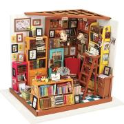 Kit Maquette 3D Bibliothèque miniature à fabriquer Sam's Study 22 cm DG102 Rolife