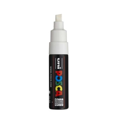 Marqueur Peinture Posca PC8K Blanc Pointe large biseautée 8 mm