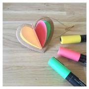 Kit créatif 8 Coeurs à décorer Pirouette Cacahouète