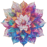 Puzzle en Bois 200 pièces Mystic Mandala Flower 28x29cm TA001 Puzzle Paradise Rowood