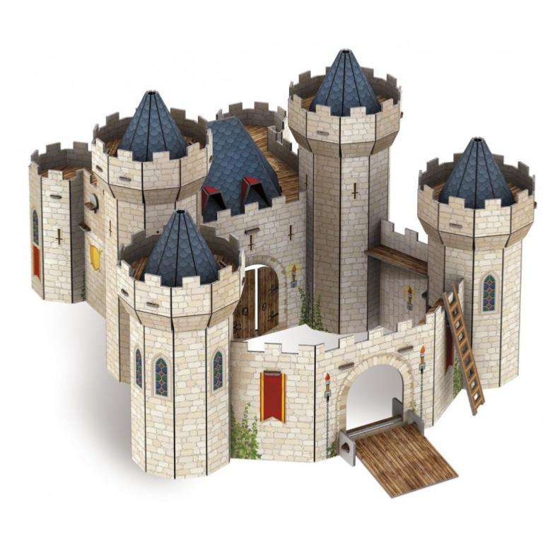 Plan Maquette Chateau Fort à Imprimer Le Château-fort en carton Maquette 3D, Livre Sassi Junior