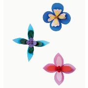Fleurs murales 3 Fleurs 19 cm 41 pièces Cobalt Cocktail Déco carton 3D Studioroof