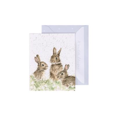 Carte miniature 3 Lapins 9x7 cm Wrendale