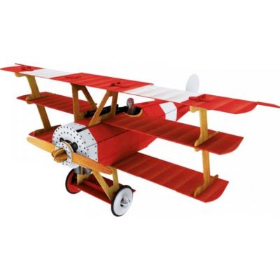 L'Avion Baron rouge en carton à construire Maquette 3D et Livre Sassi Junior