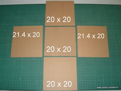 Tuto DIY Fiche pour fabriquer boite en carton - découpe des pièces