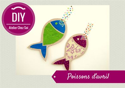Tuto poisson d'avril papier et carton