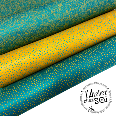 [Papiers]  Nouvelles Couleurs Estivales de Papiers Npalais artisanaux : Turquoise et jaune