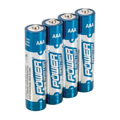 Lot de 4 piles alcalines LR03 type AAA Power Master 1.5 V