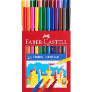 Feutres Pointe moyenne Pochette 24 couleurs Faber Castell