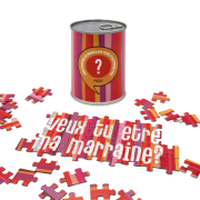 Boîte Puzzle à Message Etre ma Marraine Puzzle 54 pièces Bwat