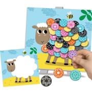 Coffret Feutrine à coller 6 Tableaux Animaux A la Ferme 3 ans Crealign