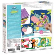 Coffret Feutrine à coller 6 Tableaux Animaux Savane 3 ans Crealign