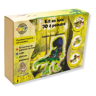 Kit créatif en Bois à peindre Dinosaure T-Rex Creatif Wood