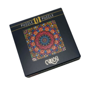 Mini-Puzzle Q11-4 Casse-tête Gold Mandala 72 pièces 12.5x12.5 cm Curiosi