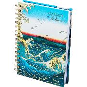 Cahier à dessins A5 Vague Naruto Hiroshige Rigide Spirales 120p blanches 120g et 200g Musée Ed Desastre
