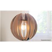 Patron luminaire en carton - Abat-jour Suspension Boule Lumi2 en 3 tailles