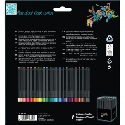 Crayons de couleur Black Edition 50 couleurs Mine tendre Support vertical Faber Castell