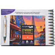 Kit Coloriage Mystère City Sunset 12 Marqueurs Acrylique Graph'It Go et 8 Cartes