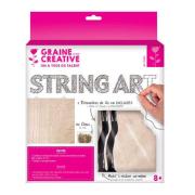 Kit Tableau String Art Bois Brut 22x22cm Graine Créative