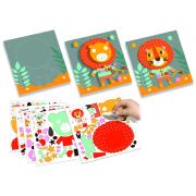 Coffret Portraits en Relief 5 Tableaux Animaux de la Savane 3 ans Crealign