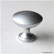 Bouton de meuble rond zamak chrome mat Ø30