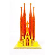 Mini Sagrada Familia Barcelone carton blanc à construire 16cm Leolandia