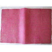 Papier népalais Lokta Pois Blancs sur Fushia Feuille 50x75 cm