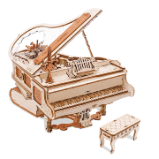 Kit Boîte à musique Piano à fabriquer 17 cm Puzzle 3D Bois mécanique Magic Piano AMK81 223 pièces Rokr