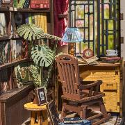 Kit Maquette Book Nook à fabriquer Coin Bibliothèque Silent Corner Study 12x12x25 cm TGE02 Angle de livres 3D miniature Rolife