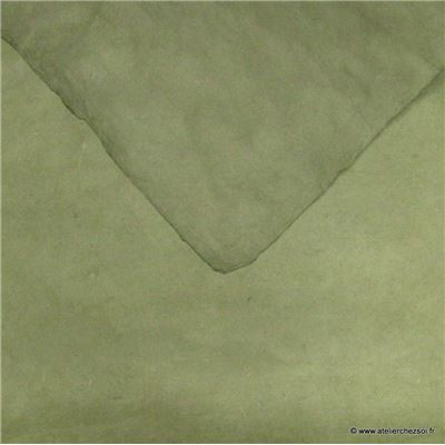 Papier népalais uni couleur Vert Olive 50x75 cm