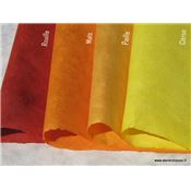 Papier népalais uni couleur Paille Feuille 50x75 cm Lokta Fait-main