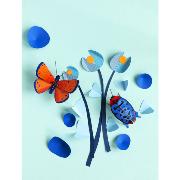 Insecte Scarabée Fungus Bleu en carton 15 cm Décoration 3D Studioroof